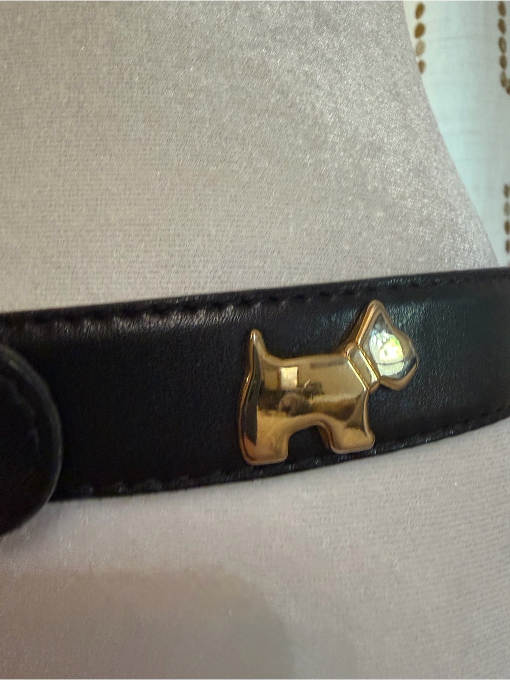 Vintage Dog Black and Gold terrier belt - Picture 9 of 12